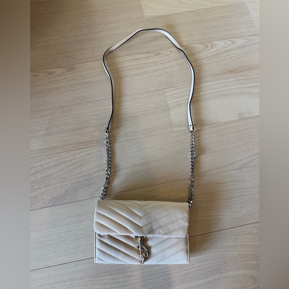 Rebecca Minkoff Cream Leather Crossbody Bag